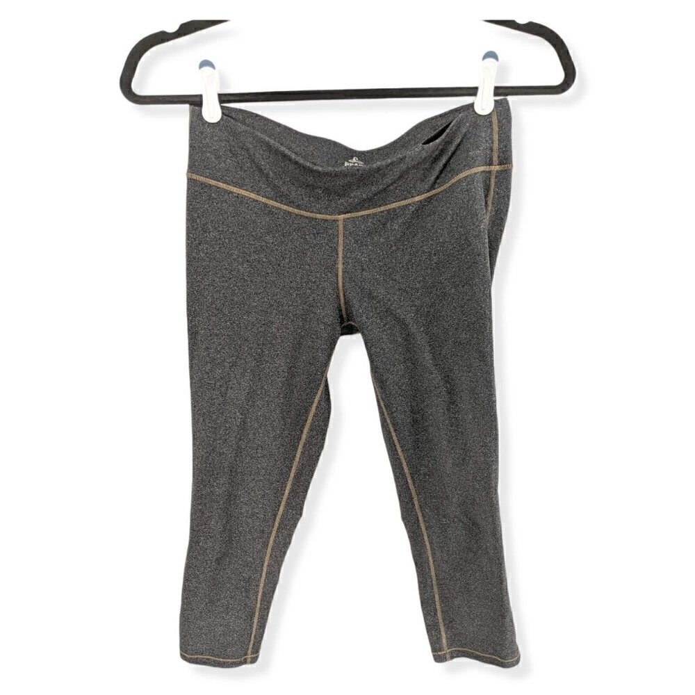 Prana Capri Leggings Women's Large Gray Performance Stretch Active Wear